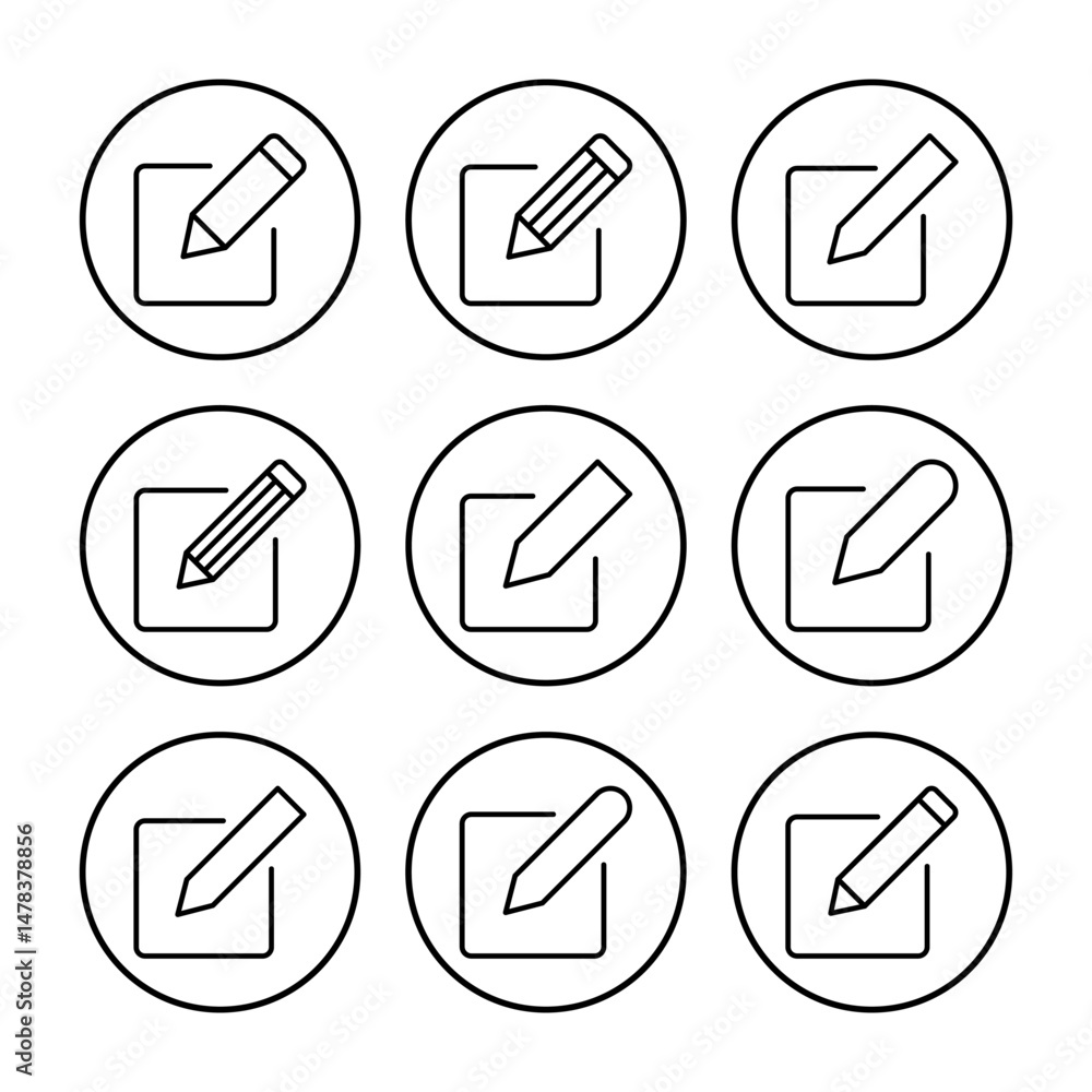 Poster edit icon vector. edit document icon. edit text icon. pencil. sign up