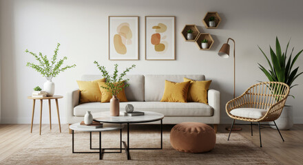 Cozy Living Room: Modern Decor, Neutral Colors, Natural Light, & Serene Ambiance - Home Interior Design Inspiration