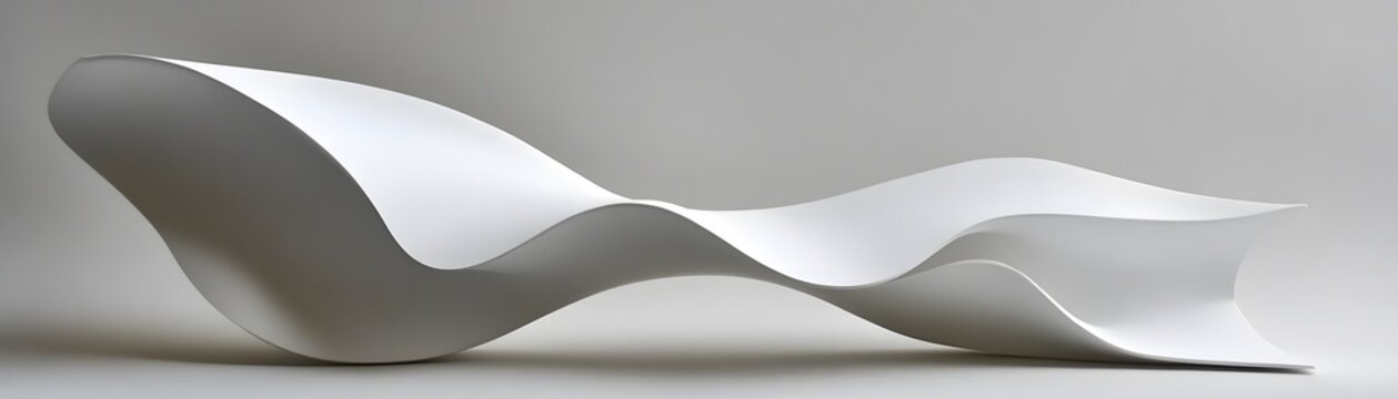 Abstract sculpted form in smooth, flowing lines.