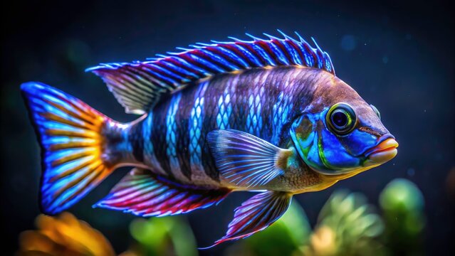 Night Photography: Morphing Zebra Mbuna Aquarium Fish - Stunning Underwater Images
