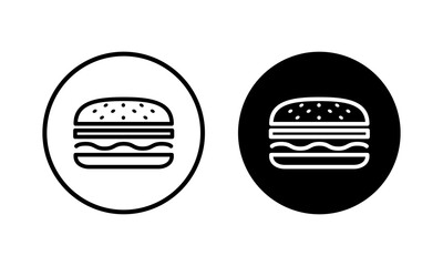 Burger icon vector illustration. burger sign and symbol. hamburger