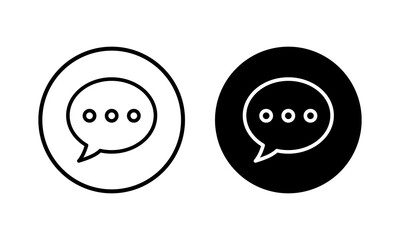 Fototapeta premium Chat icon vector illustration. speech bubble sign and symbol. comment icon. message