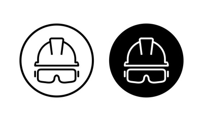 Helmet icon vector illustration. Motorcycle helmet sign and symbol. Construction helmet icon. Safety helmet