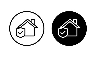 home insurance icon vector illustration. home protection sign and symbol