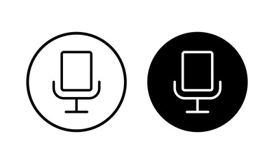 Microphone icon vector illustration. karaoke sign and symbol