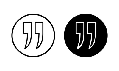 Quote icon vector illustration. Quotation mark sign and symbol