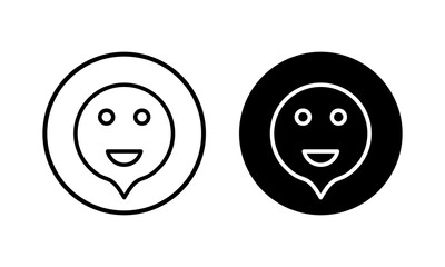 Fototapeta premium smile icon vector illustration. smile emoticon icon. feedback sign and symbol
