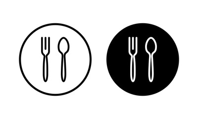 spoon and fork icon vector illustration. spoon, fork and knife icon vector. restaurant sign and symbol