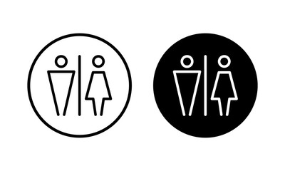 Toilet icon vector illustration. Girls and boys restrooms sign and symbol. bathroom sign. wc, lavatory