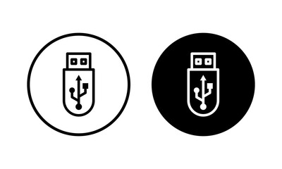 Usb icon vector illustration. Flash disk sign and symbol. flash drive sign.