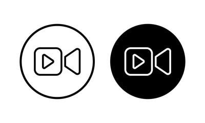 Video icon vector illustration. video camera sign and symbol. movie sign. cinema