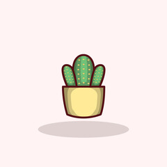 Vector illustration of plant on pot symbolizing indoor greenery natural decor and cozy living spaces Perfect for home decoration botanical Editable and scalable for digital and print use