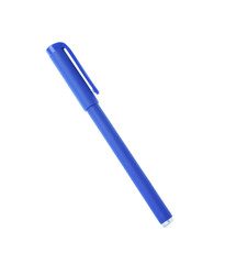 One stylish pen in air isolated on white