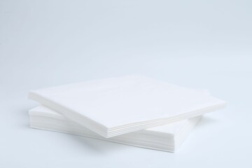 Stack of paper handkerchiefs isolated on white