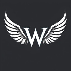 Fototapeta premium modern wings w letter logo vector