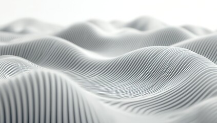 Abstract Grey White Wave Pattern Design