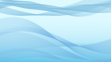 ウェーブ　水色 