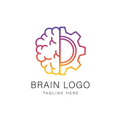 Brain Logo Design Graphic Vector 