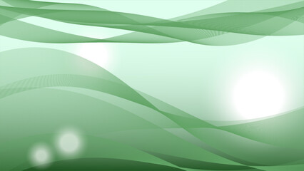 ウェーブ　緑色