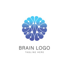 Brain Logo Design Graphic Vector 