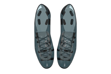 Futuristic Transparent Glass Soccer Shoes Concept Design with Lace-Up Style and Studded Soles for Digital Artwork, glass soccer shoes for cinderella on a PNG Transparent Background