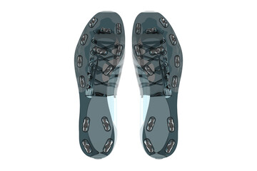 Futuristic Transparent Glass Soccer Shoes Concept Design with Lace-Up Style and Studded Soles for Digital Artwork, glass soccer shoes for cinderella on a PNG Transparent Background