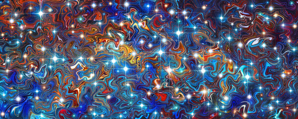 Abstract blue starry sky