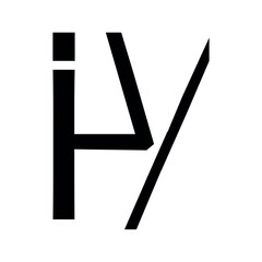 Iy letter logo design, vector illustration.	