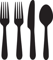 set of fork spoon and knife 