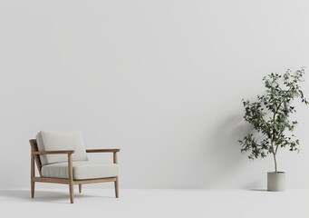 empty room with green chairs and plants