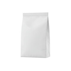 White blank sachet isolated on transparent background. mockup for packaging design, food, cosmetic