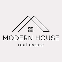 Black & Beige Minimalistic Aesthetic Real Estate Logo