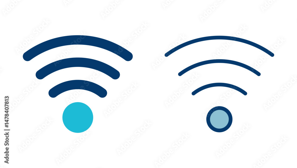 Poster wifi icon vector isolated on white background. signal vector icon. wireless and wifi icon or sign fo