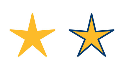 Obraz premium Star Icon vector isolated on white background. Star vector icon. Rating symbol