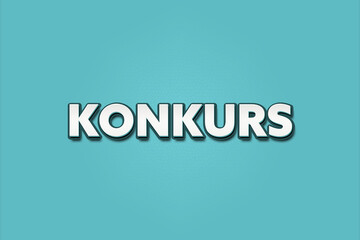 Konkurs (bankruptcy) - A turquoise banner illustration with white text.