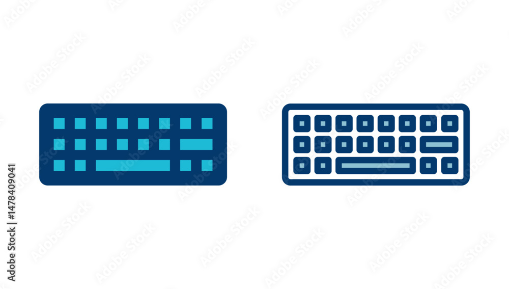 Fototapete keyboard icon vector isolated on white background. keyboard vector symbol