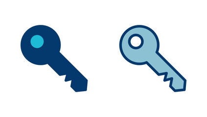 Key icon vector isolated on white background. Key vector icon. Key symbol. security