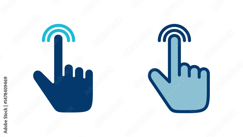 Poster hand click icon vector isolated on white background. pointer icon vector. hand cursor icon vector