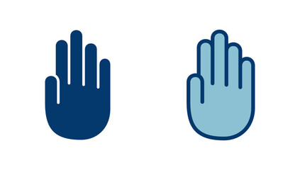 Obraz premium Hand icon vector isolated on white background. Hand gesture. hand stop
