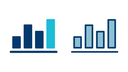 Growing graph Icon vector isolated on white background. Chart icon. Graph vector