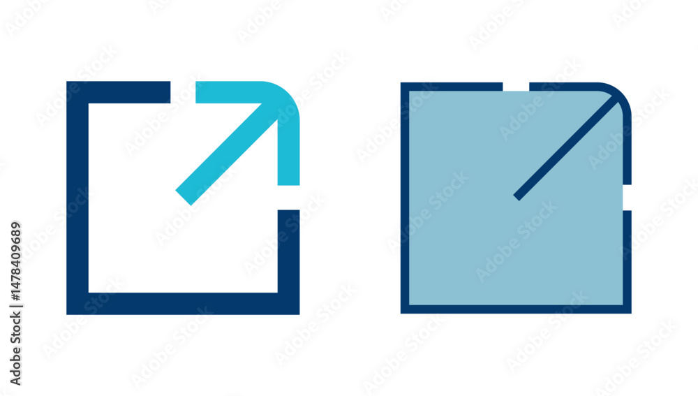 Poster link icon vector isolated on white background. link vector icon. external link symbol vector icon. h
