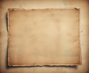 Aged photo mockup on distressed paper background  Retro vector art effect, faded colors , image, frame