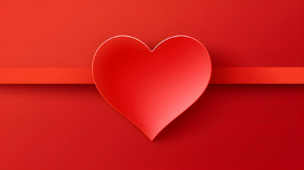 Elegant Love Sign Isolated on Red Beautiful Banner Wallpaper for Romantic Decor