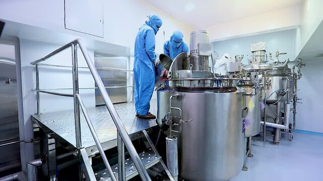 pharmaceutical liquid manufacturing factory &ndash; sanitizer, soap, detergent, hand wash, gel production process &ndash; plastic bottles, manufacturing machinery, pharmaceutical chemical plant