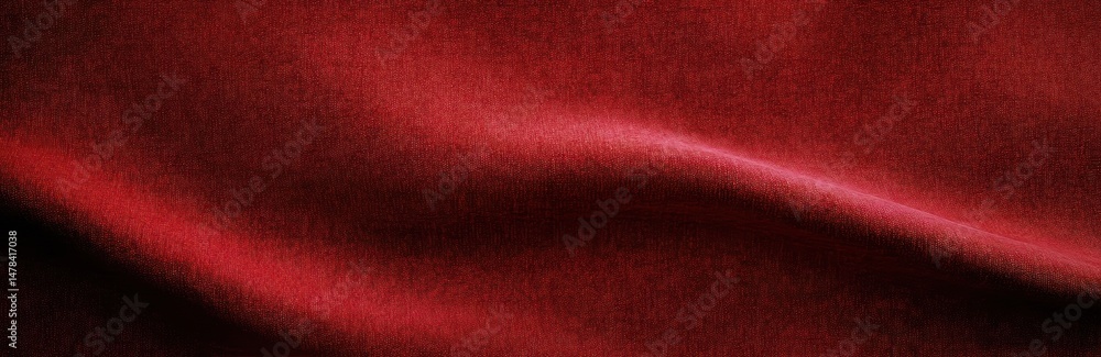 Aufkleber smooth flowing red fabric with gentle folds and soft texture creating a warm and elegant feeling
