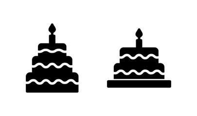 Cake icon logo design. Cake sign and symbol. Birthday cake icon