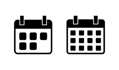 Calendar icon logo design. Calender sign and symbol. Schedule icon symbol