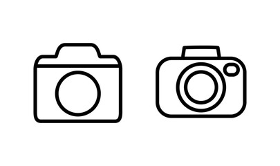 Camera icon logo design. photo camera sign and symbol. photography icon.