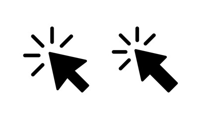 Click icon logo design. pointer arrow sign and symbol. cursor icon