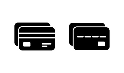 Credit card icon logo design. Credit card payment sign and symbol